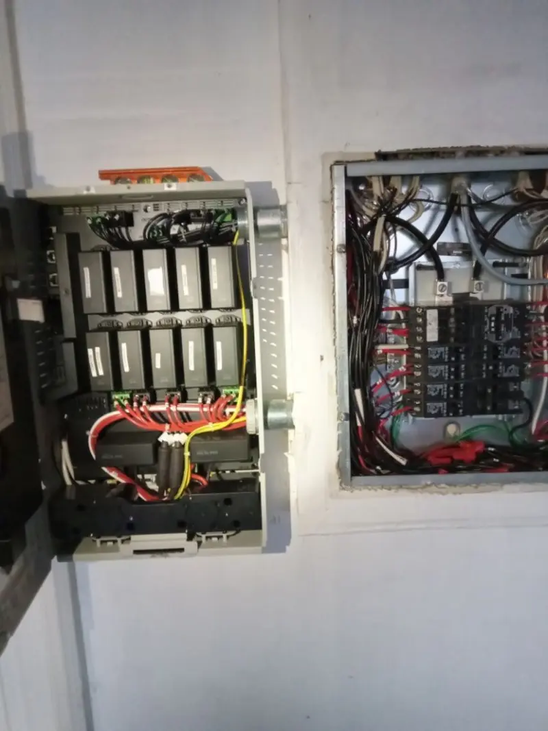 Electrical panel upgrade completed for Security Camera Wiring in Glen Carbon